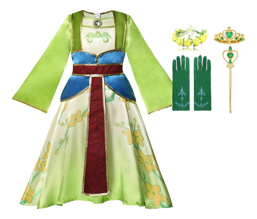 Vestidos De Princesa De Mulan Para Niños, Disfraz De Juego