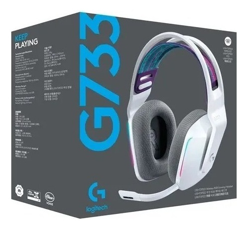 Audífonos gamer inalámbricos Logitech G Series G733 blanco con luz  rgb LED