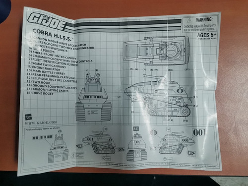 Instructivo Cobra H. I. S. S. G. I. Joe Moderno 2008