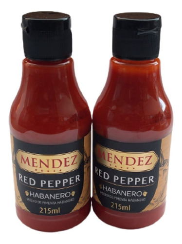Kit Molho De Pimenta Mendez 215ml 02 Red Pepper Habanero