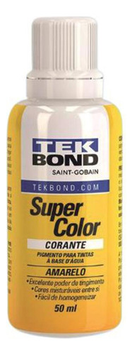Corante Tekbond Amarelo 50ml - Kit C/12 Unidades