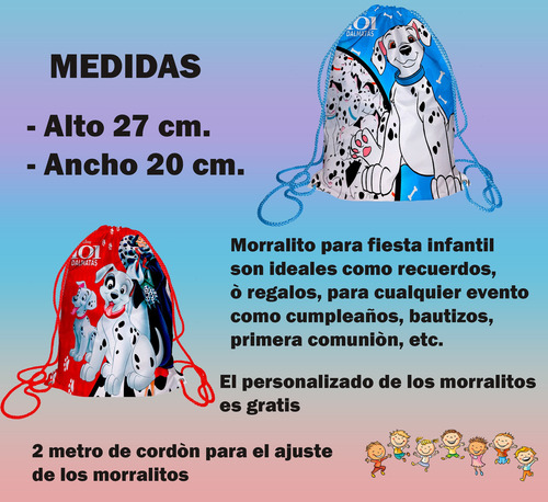 70 Morralito Dulcero Bolo Fiesta Infantil 101 Dalmatas