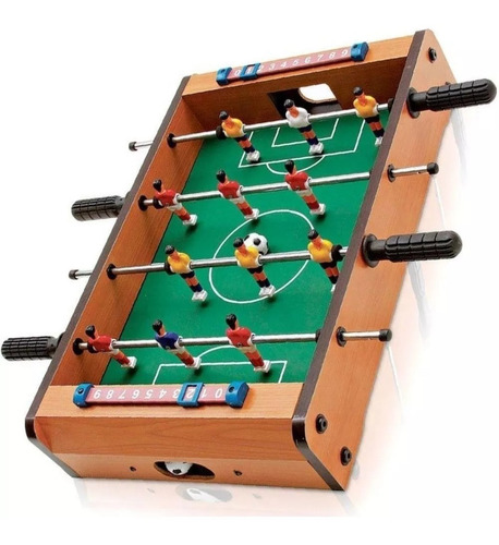 Pebolim Jogo Totó Mini Mesa Futebol 12 Jogadores 51cm