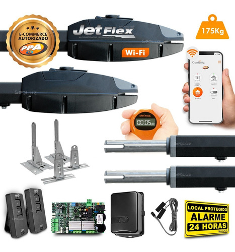 Kit Motor Ppa Portão Pivotante Sk Jet Flex Super Wifi Sup