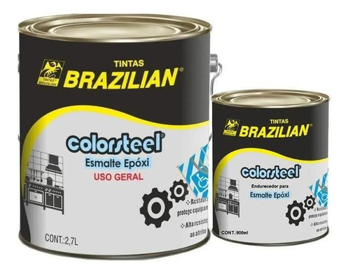 Kit Primer Epóxi + Endurecedor Brazilian 3,6l Fundo P/ Tinta