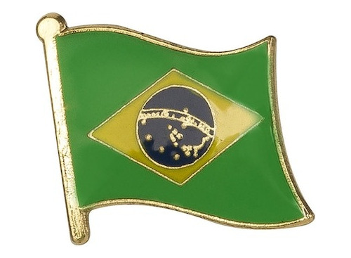 Pin Metalico Broche Bandera Brasil Pasaporte Viaje Pais