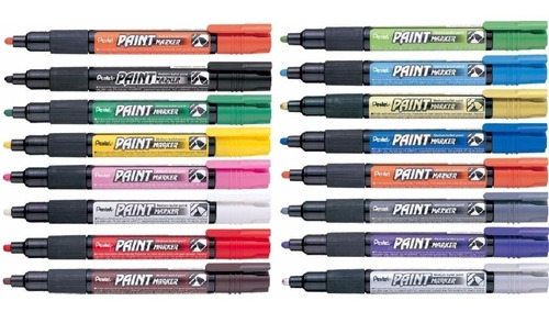Imagen 2 de 5 de Marcadores Pentel Paint Marker Superficies 15 Piezas