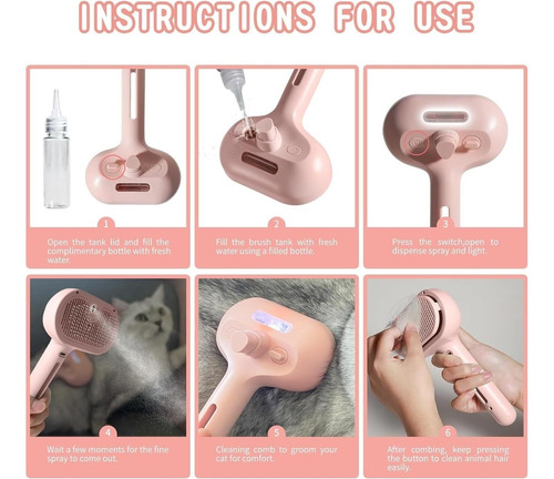 Cepillo De Vapor For Gatos De Limpieza 2 En 1 Gatos Y Perros