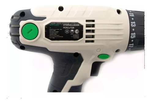 Taladro Atornillador Percutor 10mm Control De Torque Salkor Color Blanco Con Negro Frecuencia 50/60