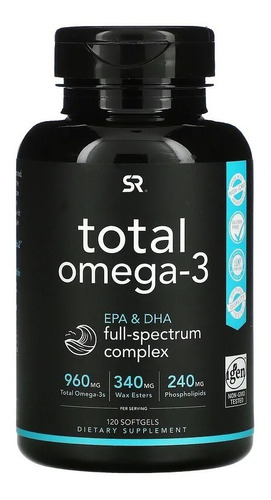 Sports Research Total Omega 3 Full Spectrum X 120c