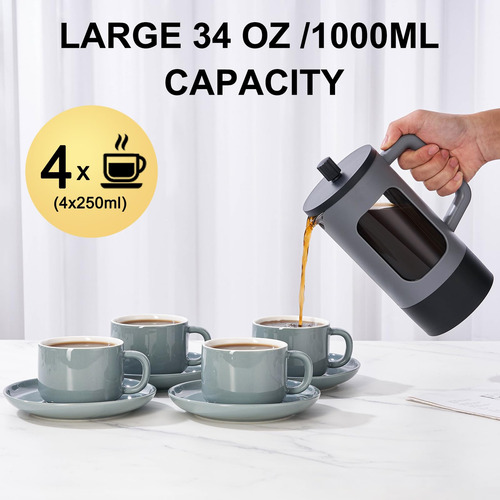Yolife Cafetera De Prensa Francesa Prensa De Café De 34