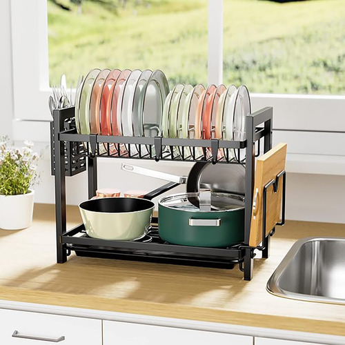 Escurreplatos Para Cocina Desmontable Metal 2 Niveles Hogar