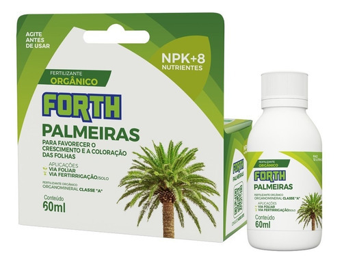 Adubo Fertilizante Palmeiras Forth 60ml Concentrado 12l