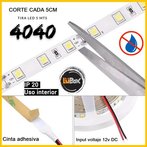 Led Tira Led 4040 Luz Blanco Cálido