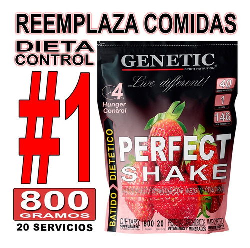 Batido Nutricional Proteico Dietetico Perfect Shake Genetic