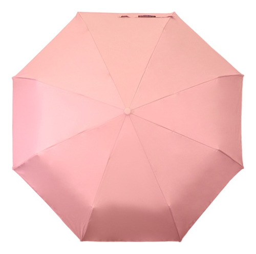 Paraguas De Bolsillo Sombrilla Automática Colores Lisos Color Rosa Diseño De La Tela Liso