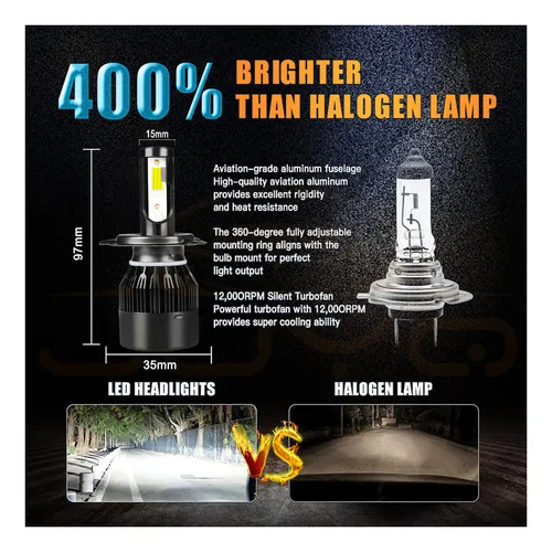 14000lm 9003/h4 H11/h8 Kit Led De Haz Alto/bajo Para Suzuki