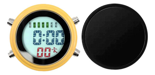 Mini Reloj De Motocicleta Reloj Impermeable Amarillo-negro