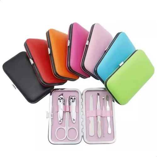 Set Manicuria Pedicuria Con Estuche X 7 Piezas