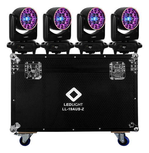 Fly Case Moving Mac Aura Borda Led 19x15w Rgbw Cmy Beam Wash