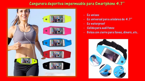 Funda Cangurera Deportiva Para Celular 4.7 iPhone Samsung LG
