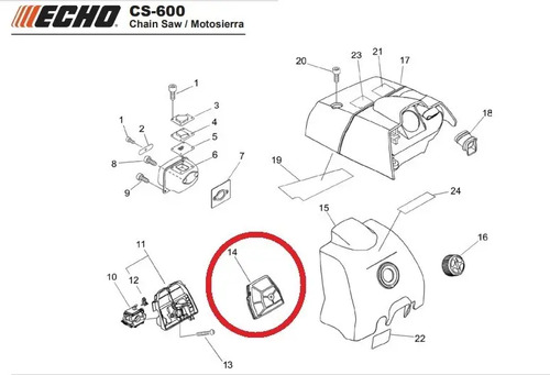 Filtro De Aire Motosierra Echo Cs-600 Original | Envío gratis