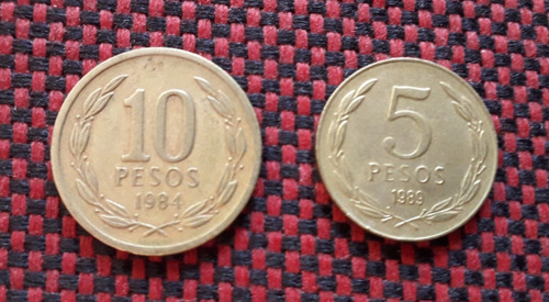 Chile 5 Pesos Año 1989 Km# 217.2 Moneda De Cuproaluminio