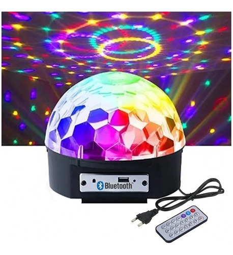 Bola Luces Giratorio Parlante Bluetooth  Luz Led Discoteca 