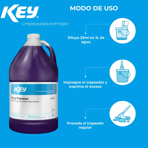 Limpiador Líquido Para Piso Concentrado Key 4lt
