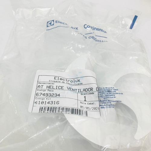 Imagem 4 de 6 de Hélice Do Freezer Geladeira Electrolux Df80 Db52 Df52 Top