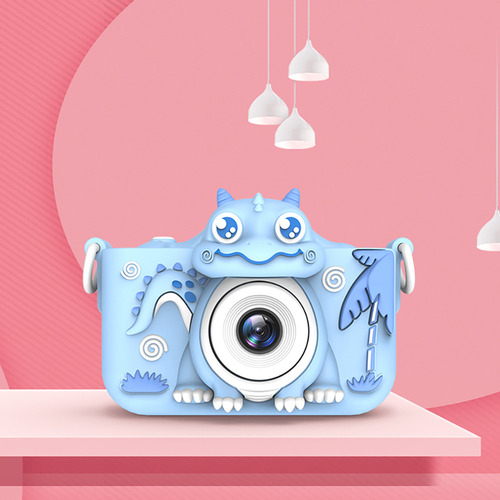 Cámara Dinosaur Hd Con Doble Cámara Para Niños Con Carga Usb
