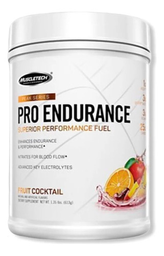 Muscletech Pro Endurance Peak Series Pre Entreno Superior Sabor Fruit Cocktail