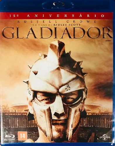 Dvd Gladiador Duplo Ed. 15º Aniversário - Blu Ray Raro Duplo