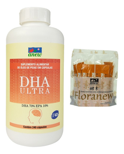 Dha Ultra Anew 240 Cáps + Brinde 20 Sachês Floranew