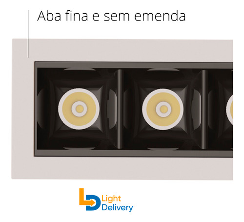 Spot Embutir Recuado Picco 34° Interlight 7w Led Luz Amarela