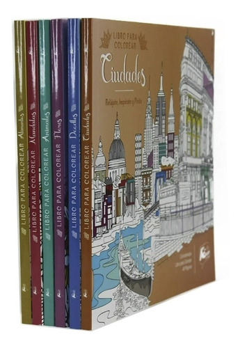 Imagen 6 de 9 de Libros Para Colorear *set De 6 Libros Con Diferentes Motivos