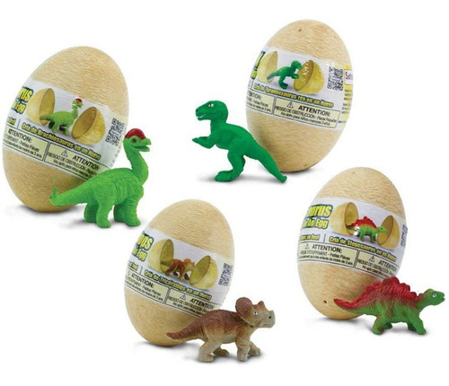 Set Huevos De Dinosaurios Safari Dino Baby Egg X4 Febo