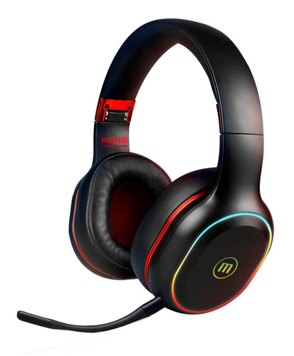 Audífonos Gamer Vibration Maxell Bluetooth Hypershock Rgb Negro Receptor Usb