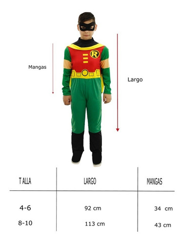 Imagen 2 de 7 de Disfraz Robin Teen Titans Go! Niño