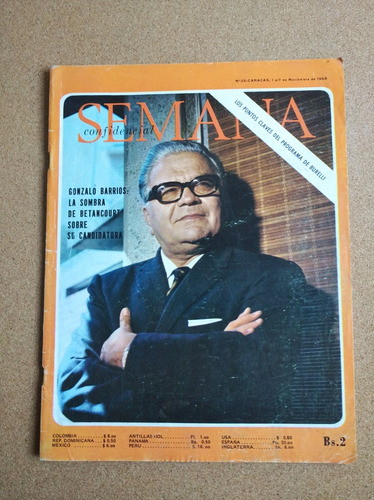 Revista Venezolana Semana Noviembre 1968 Romulo Betancourt