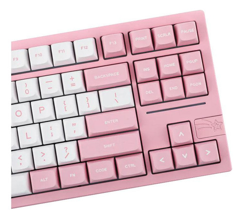 Teclado Mecanico Epomaker Feker Galaxy80, ARGB, Switch Mable White, Pink