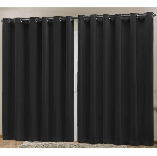 Cortina Blackout Prime 4,00x2,70 Corta Luz Sala Quarto Preto