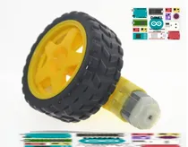Comprar Motor Dc 3v A 6v Caja Reductora Rueda Goma Arduino