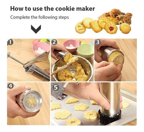 W Cookie Stamping Gun Kit Para Hacer Galletas