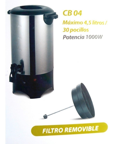 Cafetera De Filtro Sikla Cb-04 - 4,5lts./30 Pocillos