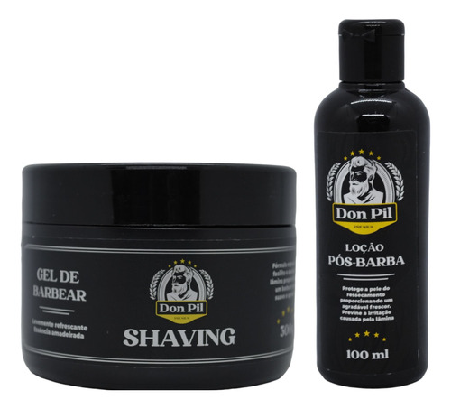 Kit Gel De Barbear Shavinkg + Loção Pós Barba Don Pil