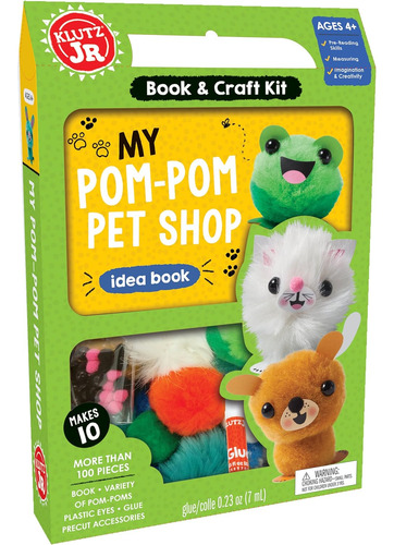 Klutz My Pom-pom Pet Shop Craft Craft Kit, Green Medium