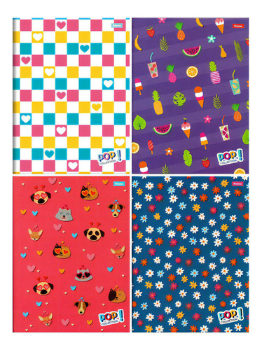 Caderno Brochura Pop Collection 96 Folhas