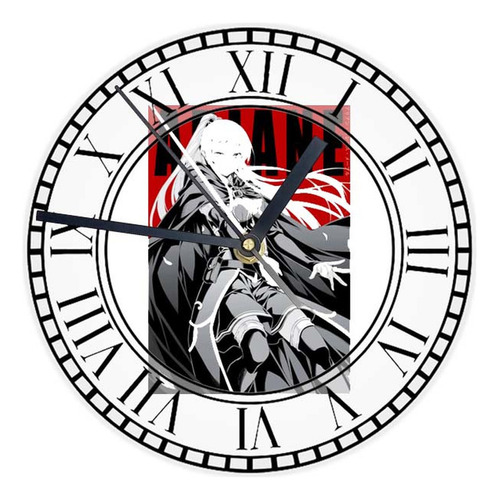 Reloj Redondo Madera Brillante Skeleton Knight Mod 23