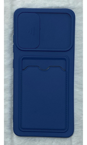 Capinha Silicone Compativel Samsung A32 4g 6.4 Porta Cartão Cor Azul-marinho